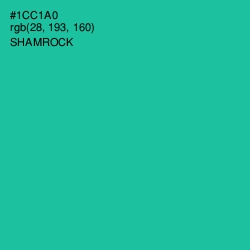 #1CC1A0 - Shamrock Color Image