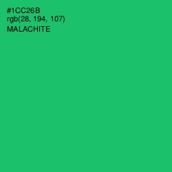 #1CC26B - Malachite Color Image