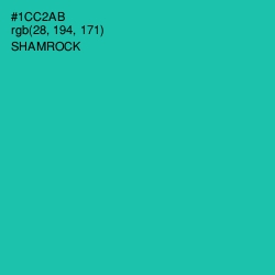 #1CC2AB - Shamrock Color Image