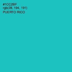 #1CC2BF - Puerto Rico Color Image
