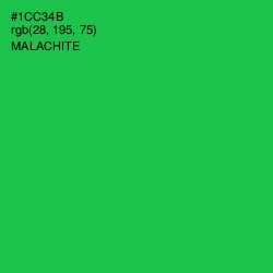 #1CC34B - Malachite Color Image