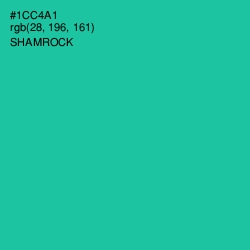 #1CC4A1 - Shamrock Color Image