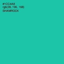 #1CC4A8 - Shamrock Color Image