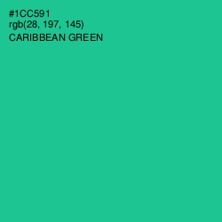 #1CC591 - Caribbean Green Color Image