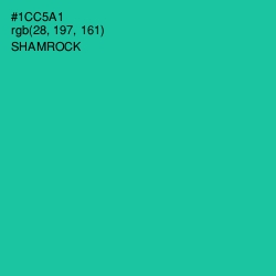 #1CC5A1 - Shamrock Color Image