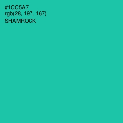 #1CC5A7 - Shamrock Color Image