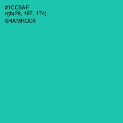 #1CC5AE - Shamrock Color Image