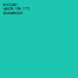 #1CC6B1 - Shamrock Color Image