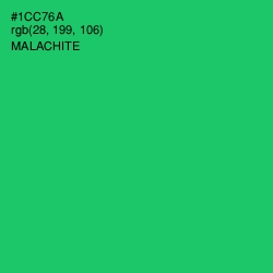 #1CC76A - Malachite Color Image