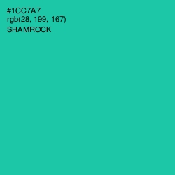 #1CC7A7 - Shamrock Color Image