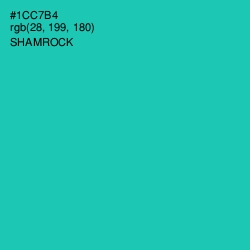 #1CC7B4 - Shamrock Color Image
