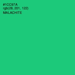 #1CC97A - Malachite Color Image