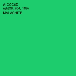 #1CCC6D - Malachite Color Image