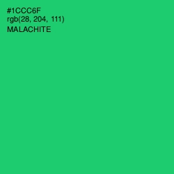 #1CCC6F - Malachite Color Image