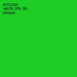 #1CCD26 - Green Color Image