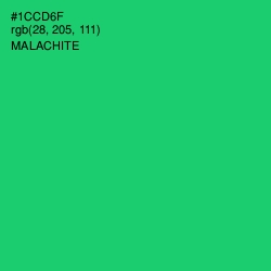 #1CCD6F - Malachite Color Image