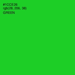 #1CCE26 - Green Color Image