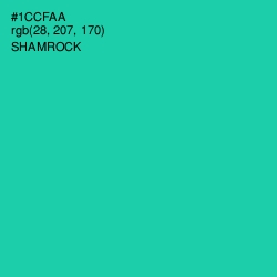 #1CCFAA - Shamrock Color Image