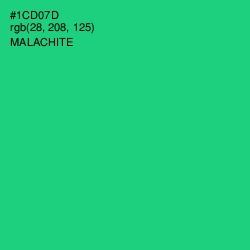 #1CD07D - Malachite Color Image