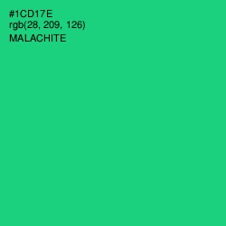 #1CD17E - Malachite Color Image