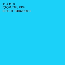 #1CD1F9 - Bright Turquoise Color Image