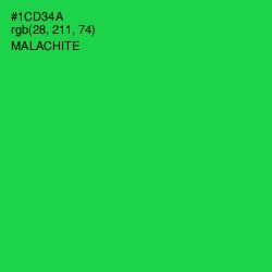 #1CD34A - Malachite Color Image