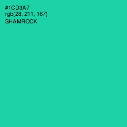 #1CD3A7 - Shamrock Color Image