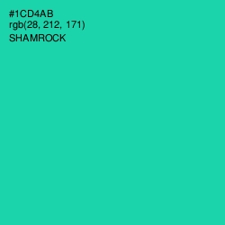 #1CD4AB - Shamrock Color Image