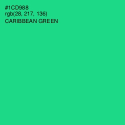 #1CD988 - Caribbean Green Color Image