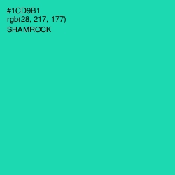 #1CD9B1 - Shamrock Color Image