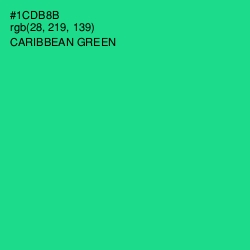 #1CDB8B - Caribbean Green Color Image