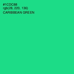 #1CDC88 - Caribbean Green Color Image