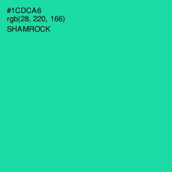 #1CDCA6 - Shamrock Color Image