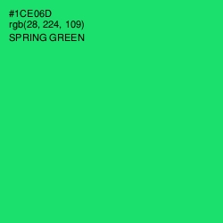 #1CE06D - Spring Green Color Image