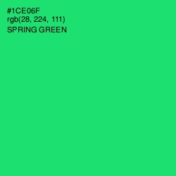 #1CE06F - Spring Green Color Image