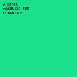 #1CE08B - Shamrock Color Image