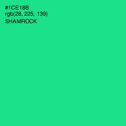 #1CE18B - Shamrock Color Image