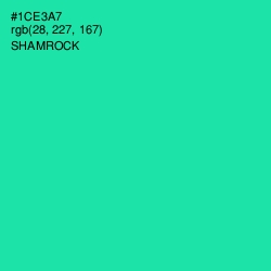 #1CE3A7 - Shamrock Color Image