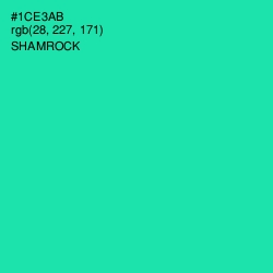 #1CE3AB - Shamrock Color Image