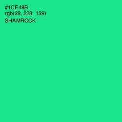 #1CE48B - Shamrock Color Image