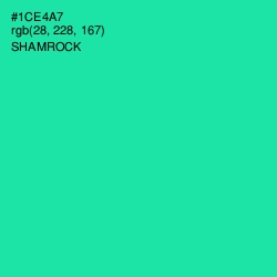 #1CE4A7 - Shamrock Color Image
