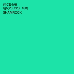 #1CE4A8 - Shamrock Color Image