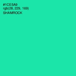 #1CE5A9 - Shamrock Color Image