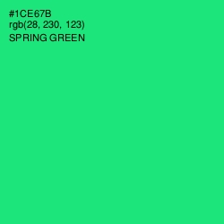 #1CE67B - Spring Green Color Image