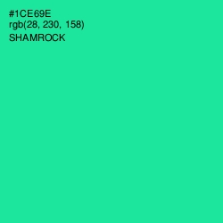 #1CE69E - Shamrock Color Image