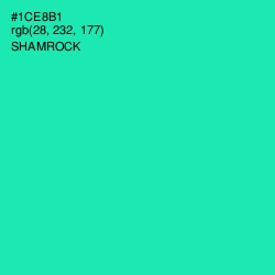 #1CE8B1 - Shamrock Color Image