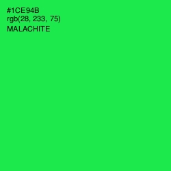 #1CE94B - Malachite Color Image