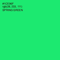 #1CE96F - Spring Green Color Image