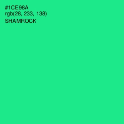 #1CE98A - Shamrock Color Image