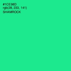#1CE98D - Shamrock Color Image